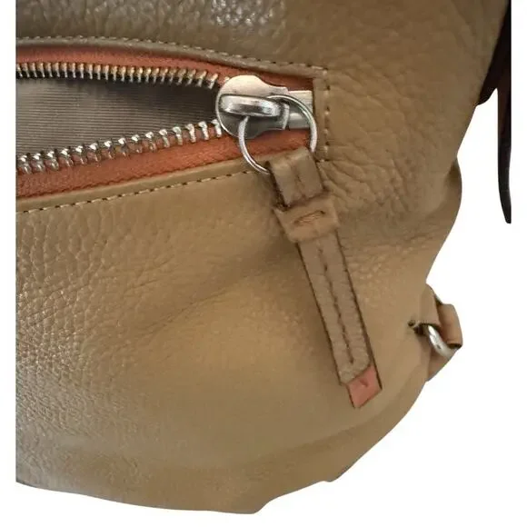 COACH VINTAGE SHOULDER BAG PEBBLED ORANGE LEATHER DUFFLE PURSE - Picture 7 of 16